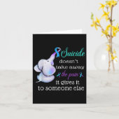 Olifant Zelfmoord Pijn Semicolon Zelfmoordpreventi Kaart (Gele Bloem)