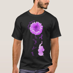 Olifant Zonnebloem Geloof Hoop Strijd Liefde Epile T-shirt