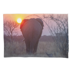 Olifant Zonsondergang Kussensloop