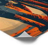  Olifant Zonsondergang: Sereniteit in Natuur Poster (Hoek)