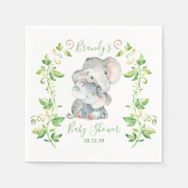 Olifant Zoo Oerwoud Dieren Baby shower Servet