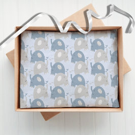 Olifanten Baby shower Dusty Blue Crafts Tissuepapier
