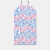 Olifanten Baby shower of Geslacht onthullen Cadeaulabel (Voorkant)