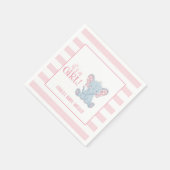 Olifanten Baby shower servet - Het is een meisje - (Hoek)