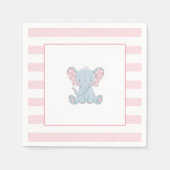 Olifanten Baby shower servet - Meisje (Voorkant)