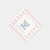 Olifanten Baby shower servet - Meisje - Custom (Hoek)