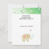 Olifanten Baby Shower Uitnodiging (Achterkant)