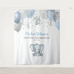 Olifanten Ballonnen Waterverf Doop Wandkleed