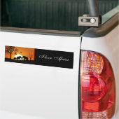 Olifanten bij zonsondergang bumpersticker (Op Truck)