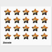 Olifanten bij zonsondergang ster sticker (Vel)
