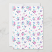 Olifanten Bloemen Baby Shower Kaart (Achterkant)