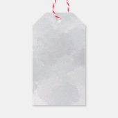 Olifanten & Boho Oerwoud Bloemen op Grijze Verjaar Cadeaulabel (Achterkant)