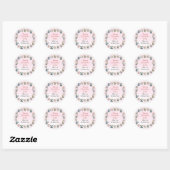 Olifanten & Boho Oerwoud Bloemen op Roze Sticker (Vel)