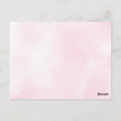 Olifanten & Boho Oerwoud bloemen op roze verjaarda Briefkaart (Achterkant)