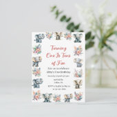 Olifanten & Boho Oerwoud Bloemen Verjaardag Briefkaart (Staand voorkant)