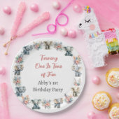 Olifanten & Boho Oerwoud Bloemen Verjaardag Papieren Bordje (Feest)