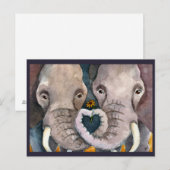 Olifanten, briefkaart van Afrikaanse dieren (Voorkant / Achterkant)