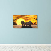 Olifanten Canvas Afdruk (Insitu (Houten vloer))