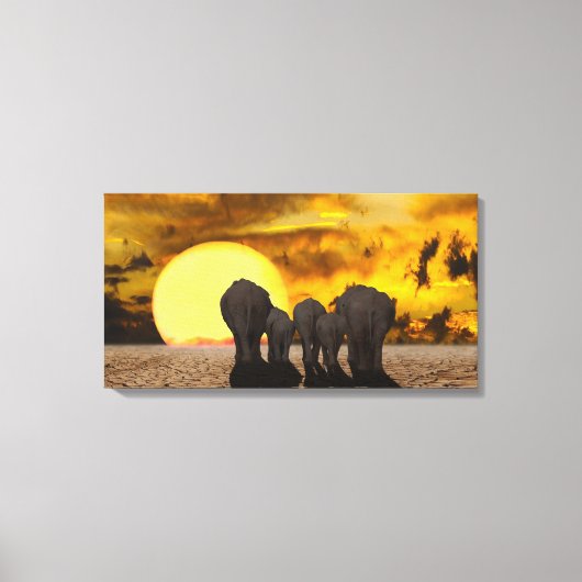 Olifanten Canvas Afdruk (Voorkant)