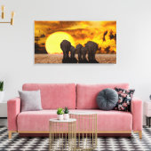 Olifanten Canvas Afdruk (Insitu (Woonkamer))