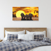 Olifanten Canvas Afdruk (Insitu (Slaapkamer))