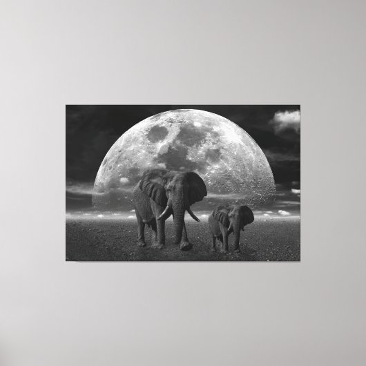 Olifanten Canvas Afdruk (Voorkant)