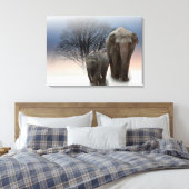 Olifanten Canvas Afdruk (Insitu (Slaapkamer))