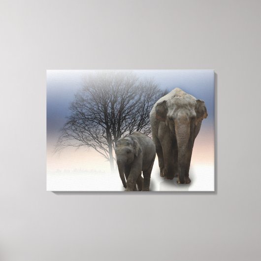 Olifanten Canvas Afdruk (Voorkant)