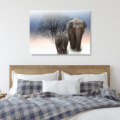Olifanten Canvas Afdruk (Insitu (Slaapkamer))