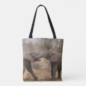Olifanten canvas tas - verschillende uitzicht voor (Achterkant)