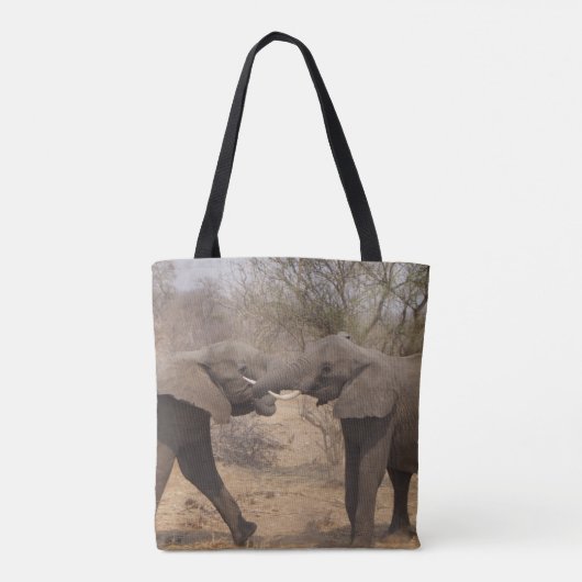 Olifanten canvas tas - verschillende uitzicht voor (Achterkant)