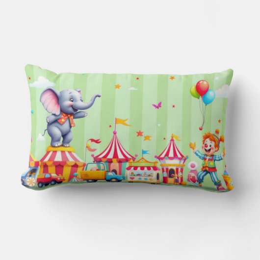  Olifanten & Clowns Comfortkussen Kussen (Voorkant)