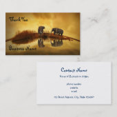 Olifanten dank u visitekaartje (Voorkant / Achterkant)