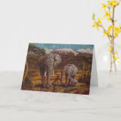 Olifanten & de Kaart van de Verjaardag Kilimanjaro (Gele Bloem)