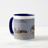 Olifanten die de Mok van de Tarangire-rivier overs (Voorkant links)