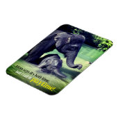 Olifanten die in de rivier baden magneet (Linkerzijde)