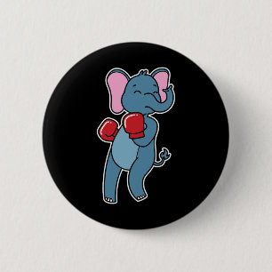 Olifanten doen aan boksen ronde button 5,7 cm