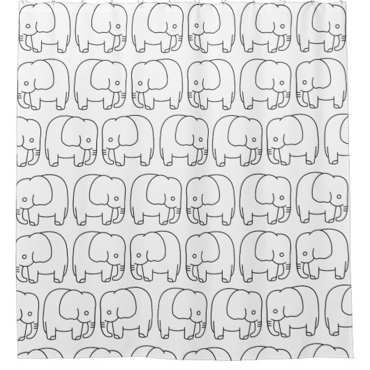 olifanten douchegordijn (Voorkant)