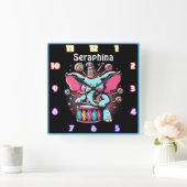 Olifanten drummen op de kermis vierkante klok (Huis)