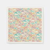 Olifanten Ecru Standaard Cocktail Papieren servett Servetten (Voorkant)