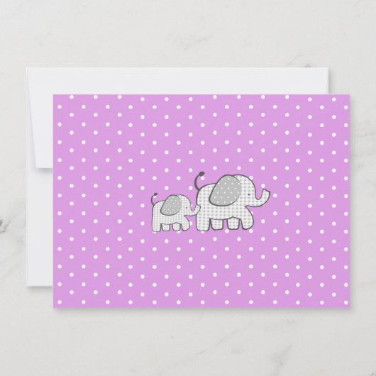 Olifanten en ballonnen Magenta bedankt (Achterkant)