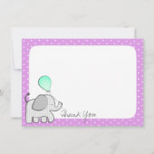 Olifanten en ballonnen Magenta bedankt (Voorkant)