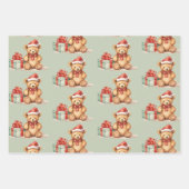 Olifanten en Beren voor Kerstmis Inpakpapier Vel (Voorkant)