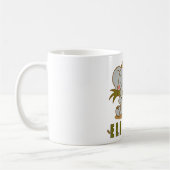 Olifanten en champa bloemen koffiemok (Links)