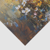 Olifanten en kalveren bloemen en zonsondergang dec tissuepapier (Detail)