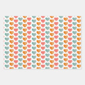 Olifanten en liefde hart patroon inpakpapier vel (Voorkant 2)