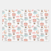 Olifanten en liefde hart patroon inpakpapier vel (Voorkant)