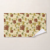 Olifanten en palmen in camouflage bad handdoek (Handdoek)