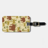 Olifanten en palmen in camouflage bagagelabel (Voorkant horizontaal)