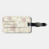 Olifanten en palmen in camouflage bagagelabel (Achterkant horizontaal)